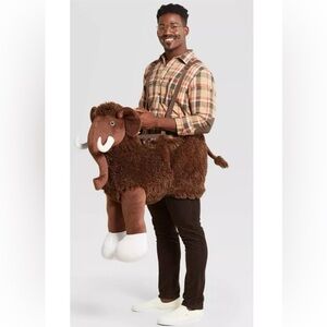 Plush Woolly Mammoth Ride-On Halloween Costume Men’s and Women’s